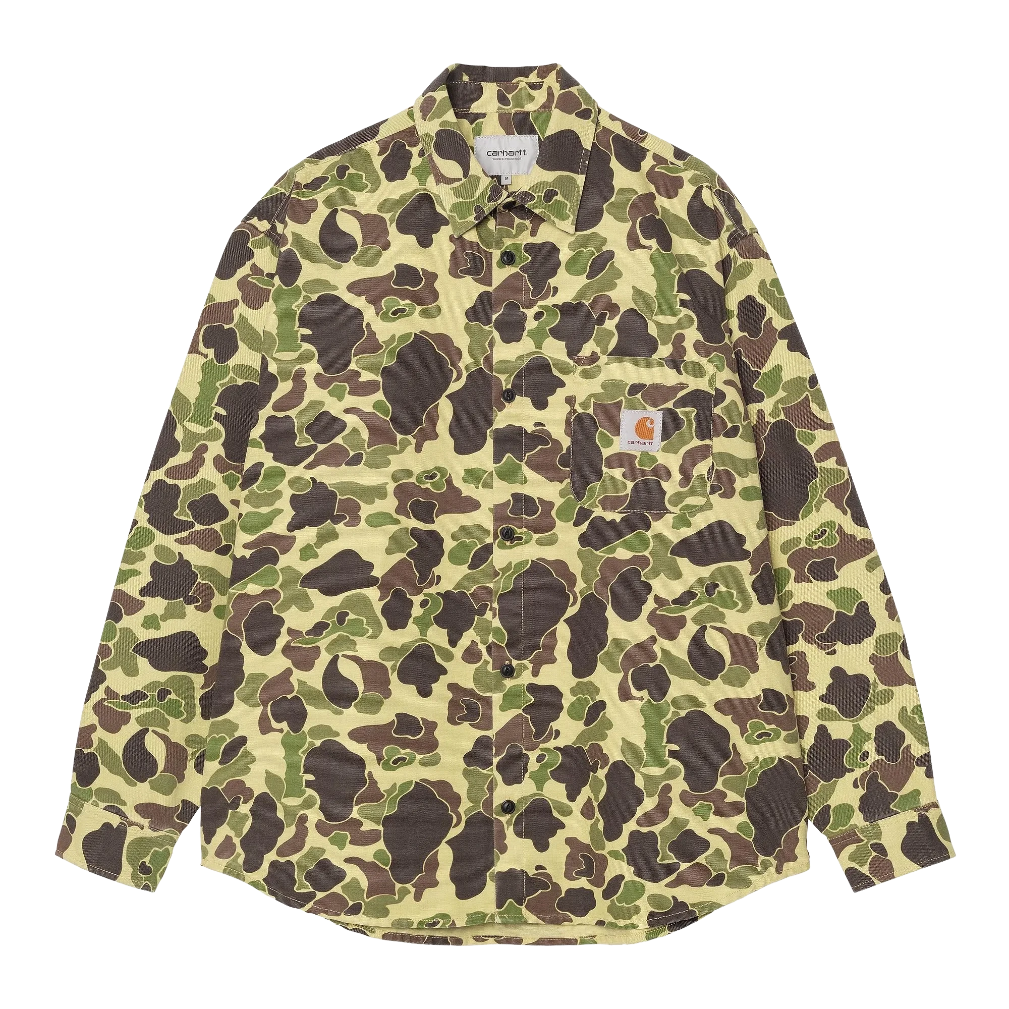 Carhartt WIP L/S Duck Shirt Camo Duck/Green shirts Carhartt WIP 