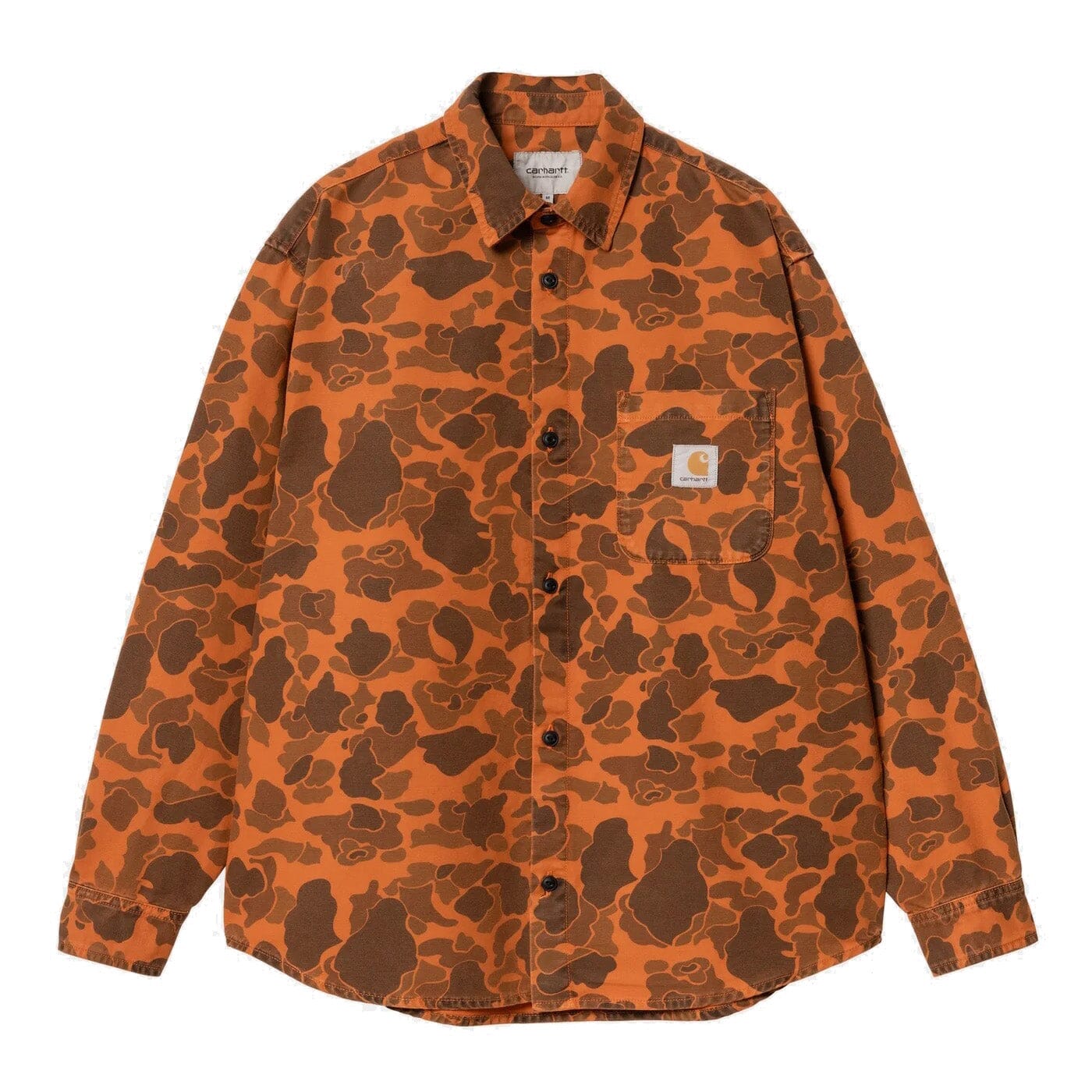 Carhartt WIP L/S Duck Shirt Camo Duck/Green/Turmeric shirts Carhartt WIP 