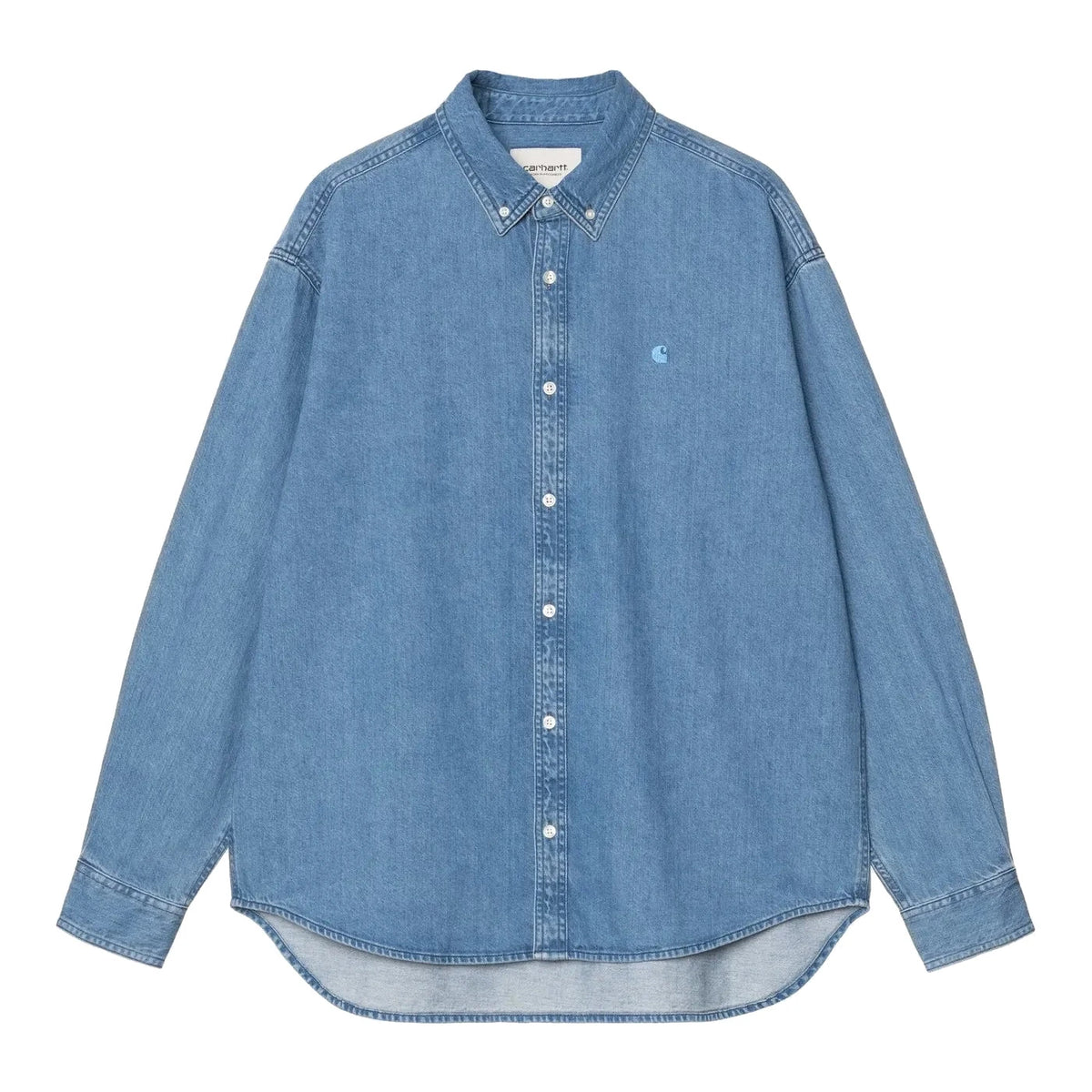 Carhartt WIP L/S Lucas Shirt Blue Stone Washed shirts Carhartt WIP 