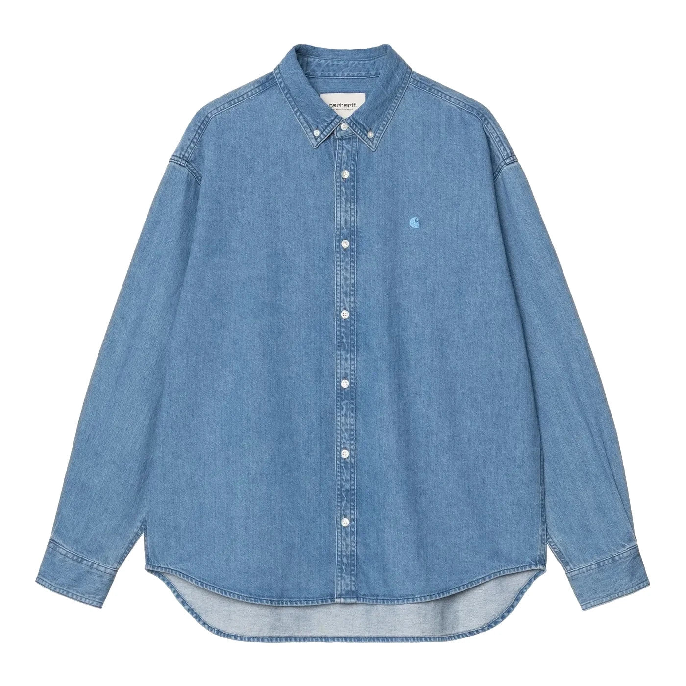 Carhartt WIP L/S Lucas Shirt Blue Stone Washed shirts Carhartt WIP 