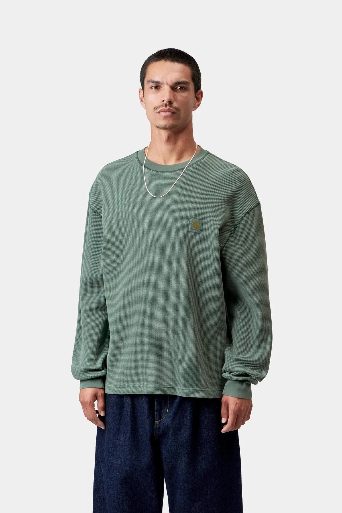 Carhartt WIP L/S Vista Waffle Tee Dark Scarab shirts Carhartt WIP 