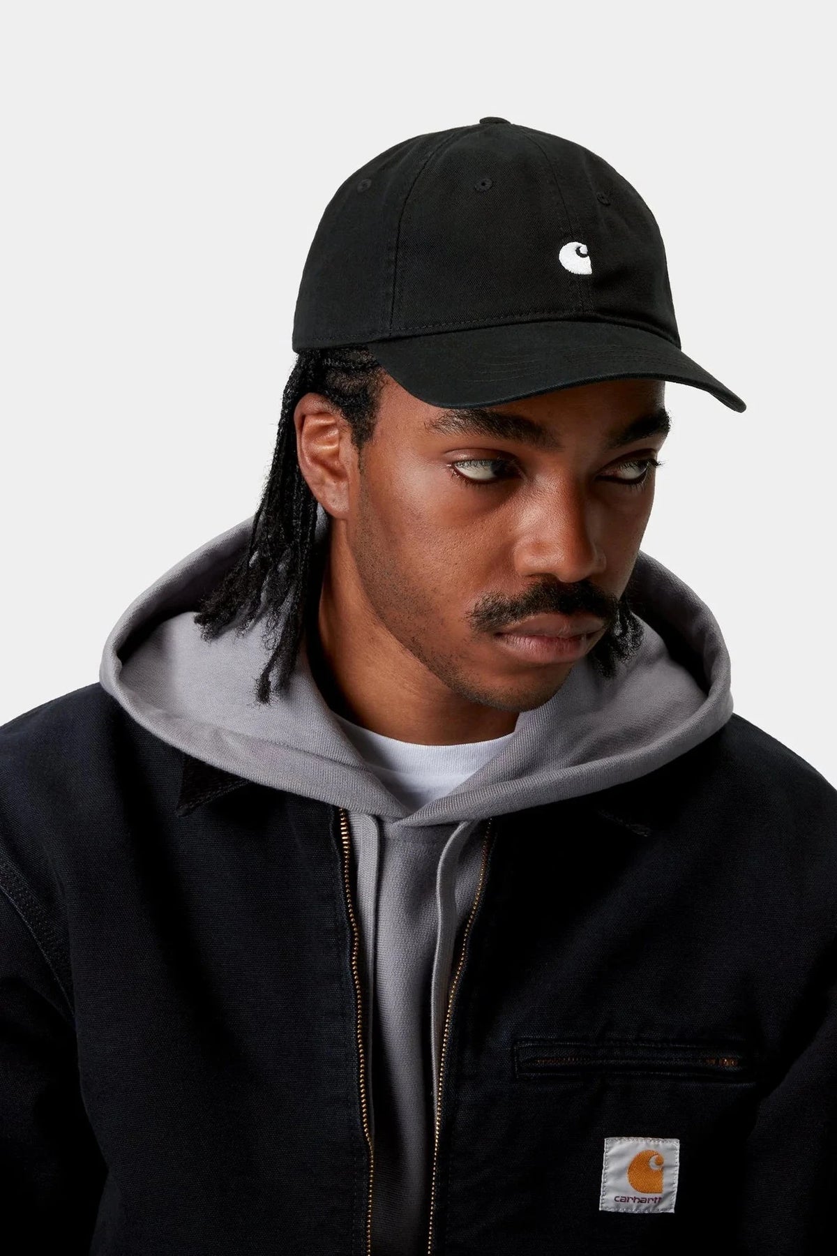 Carhartt WIP Madison Logo Cap Black/White hats Carhartt WIP 