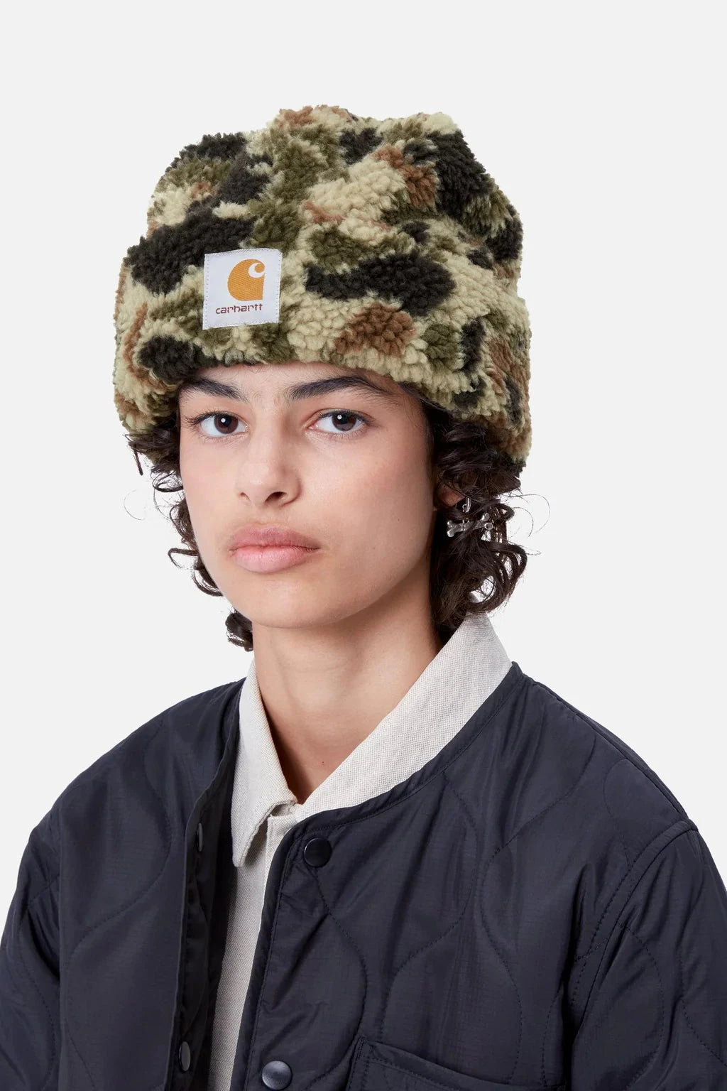 Carhartt WIP Prentis Beanie Camo Duck Jacquard/Green beanies Carhartt WIP 