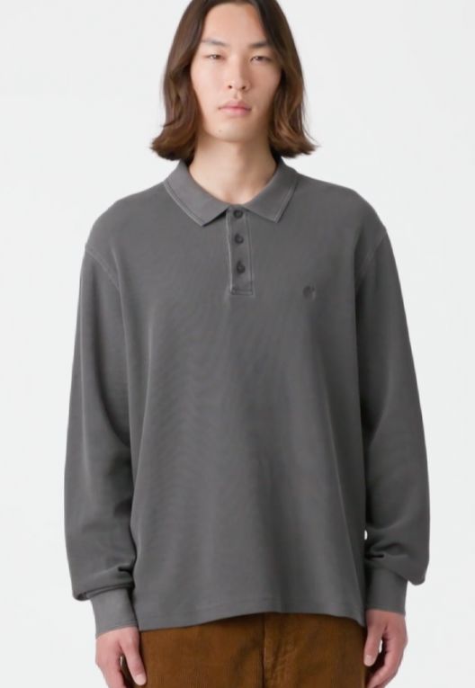 Carhartt WIP Waffle Rugby Shirt Black shirts Carhartt WIP 