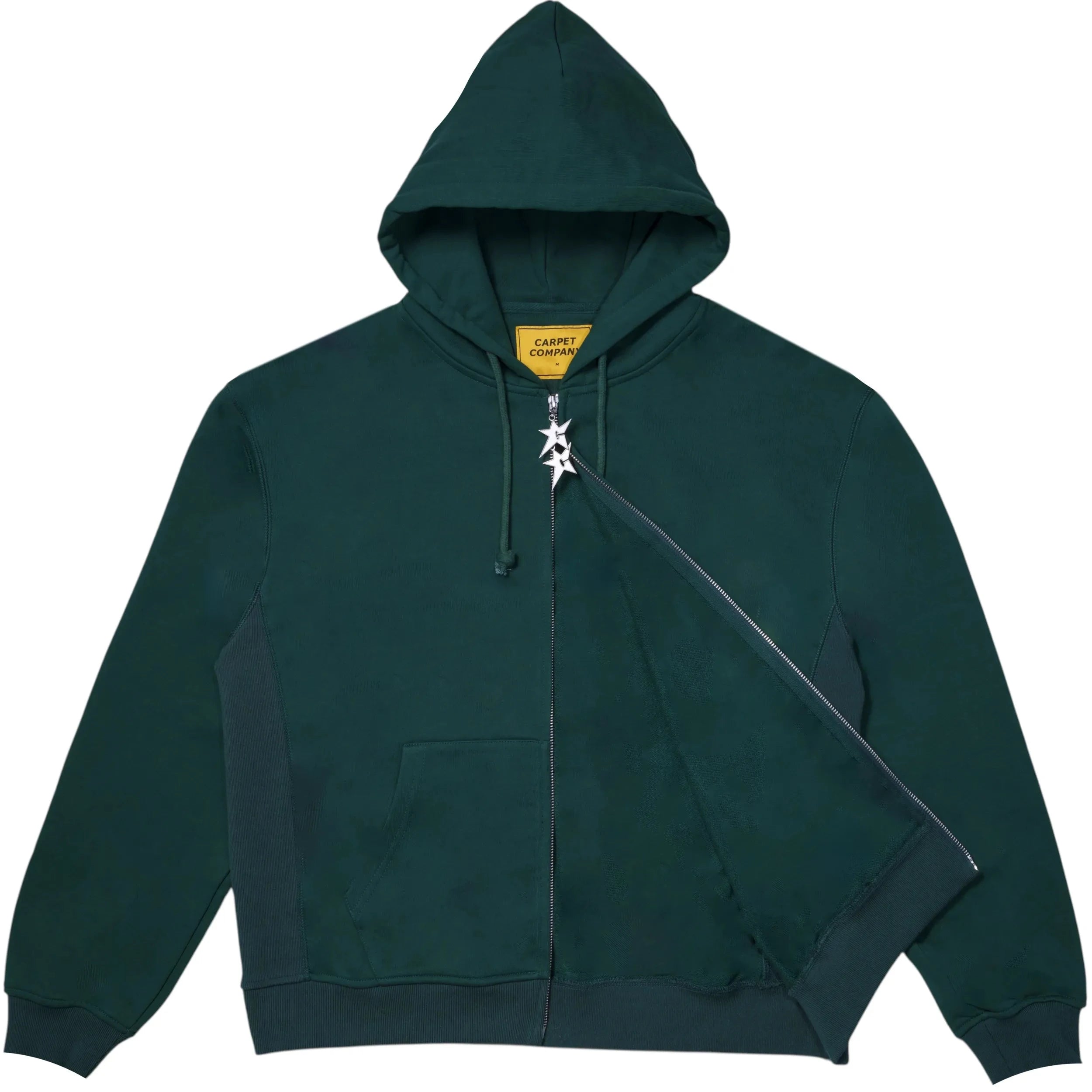 Carpet Co Big C Star Double Zip Hoodie Medium Green