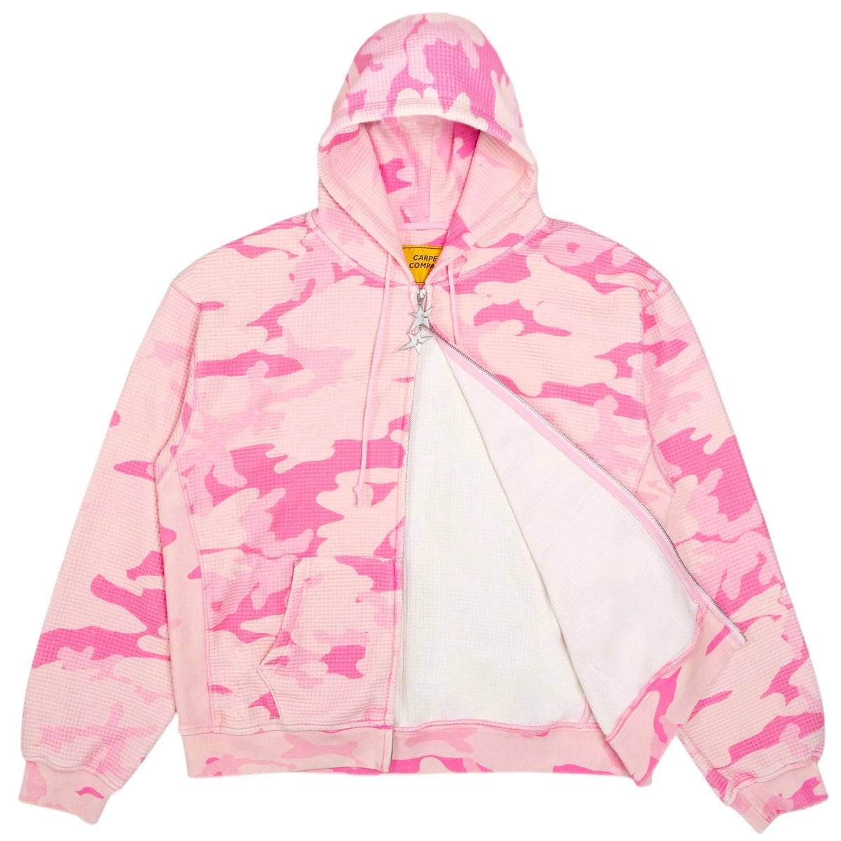Carpet Co C-Star Double Zip Thermal Hoodie Pink Camo hoodies Carpet Co 