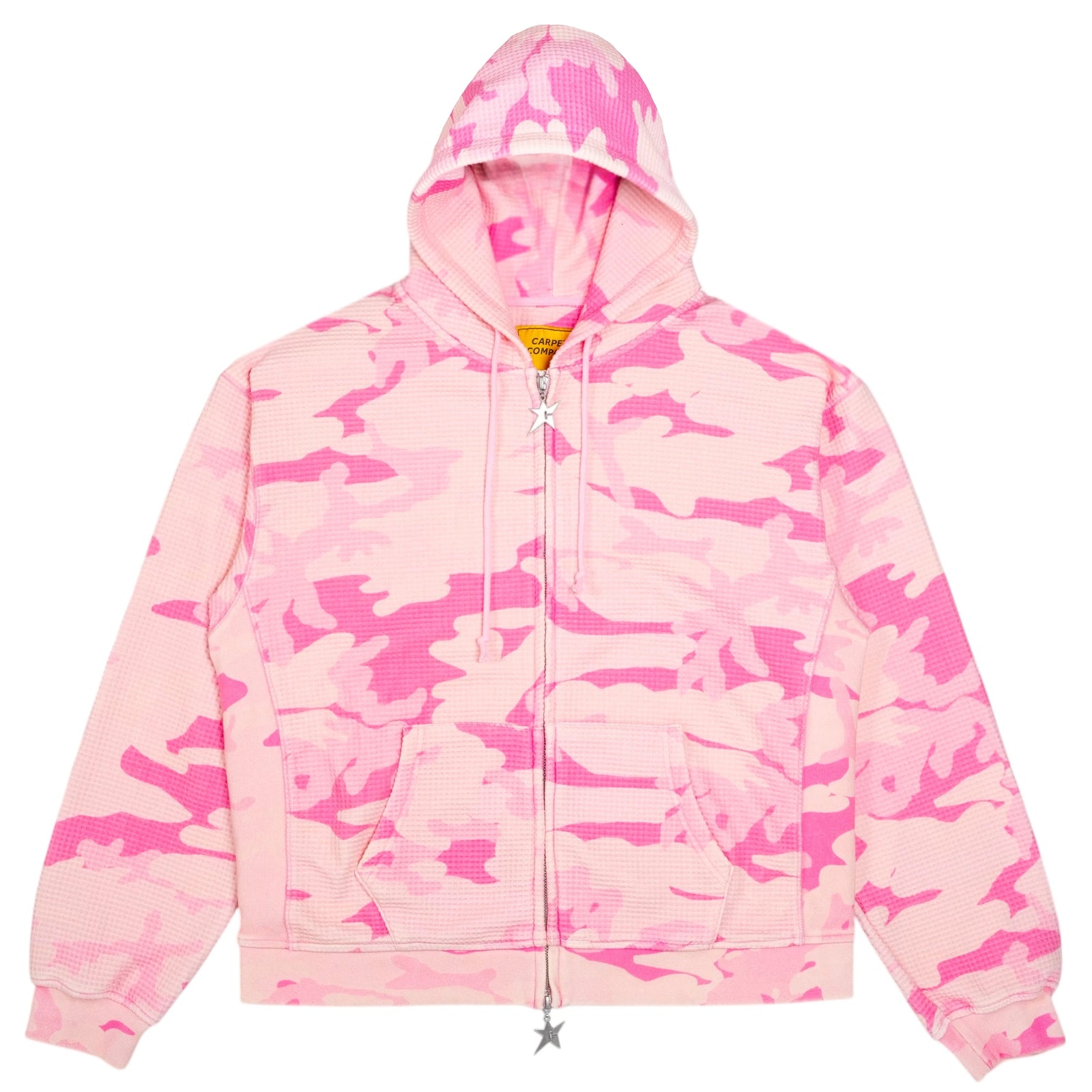 Carpet Co C-Star Double Zip Thermal Hoodie Pink Camo hoodies Carpet Co 