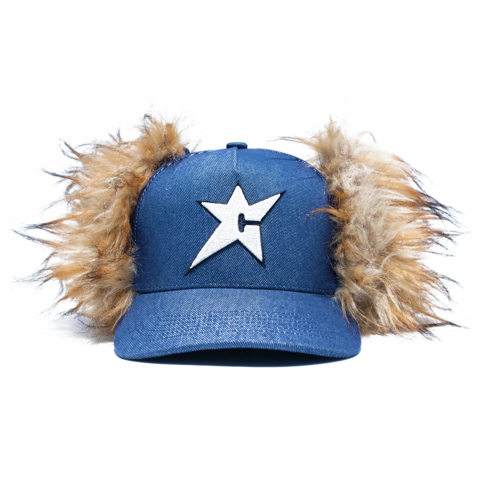 Carpet Co C-Star Fur Hat Dark Denim Hats Carpet Co 