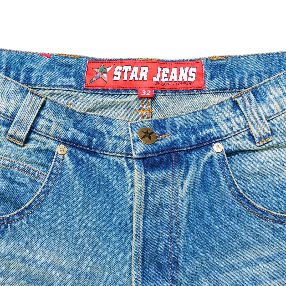 Carpet Co Faded C Star Denim Shorts Shorts Carpet Co 