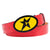 Carpet Co Leather Belt with Buckle Red Belts Carpet Co 