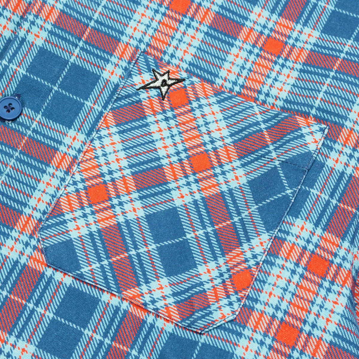 Carpet Co Plaid Canvas Button Up Baby Blue shirts Carpet Co 