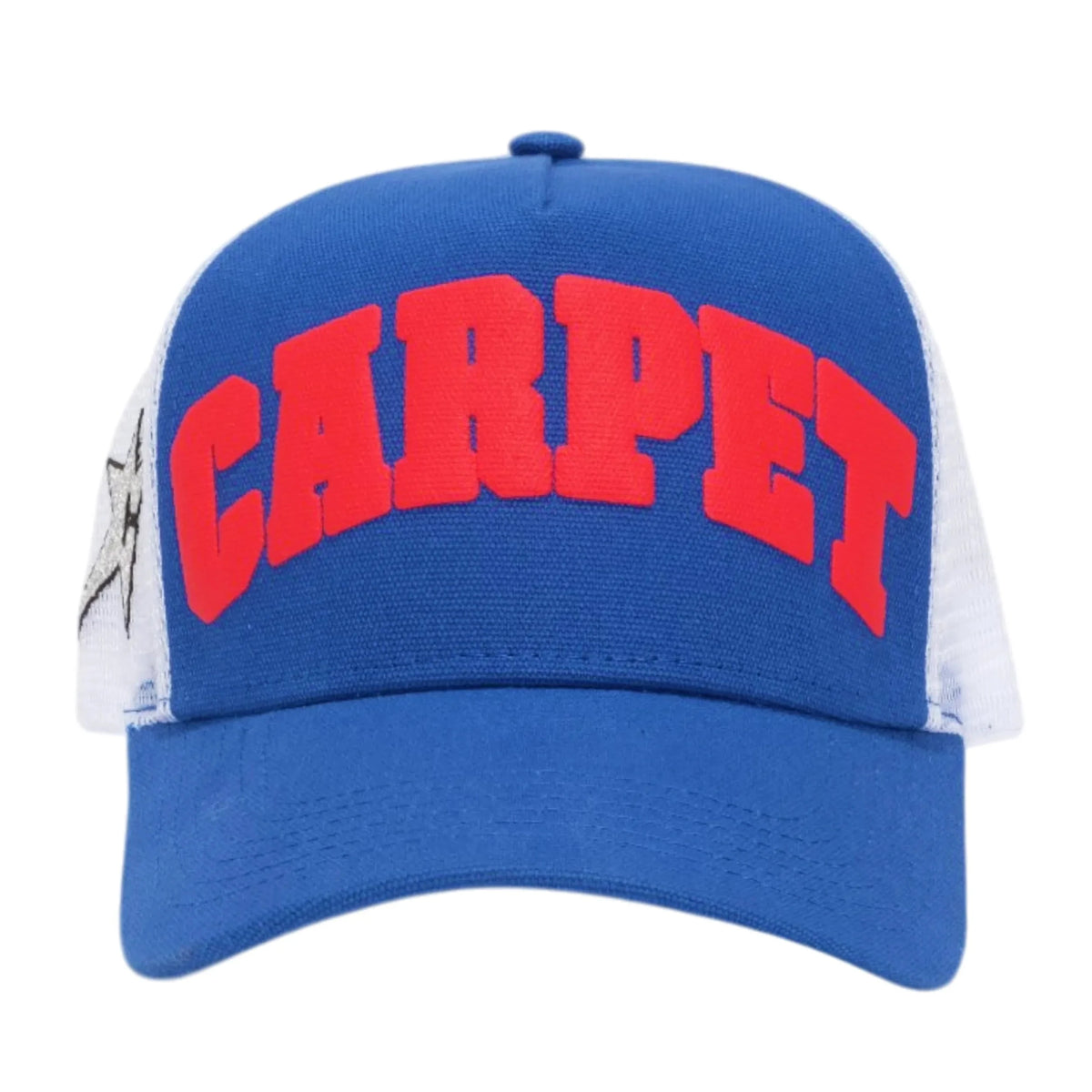 Carpet Co Varsity Trucker Hat Blue Hats Carpet Co 