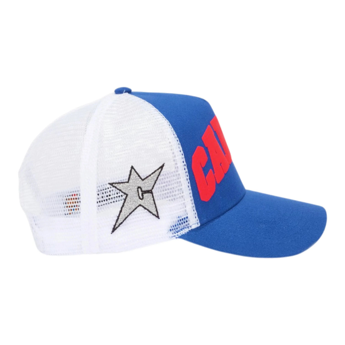 Carpet Co Varsity Trucker Hat Blue Hats Carpet Co 
