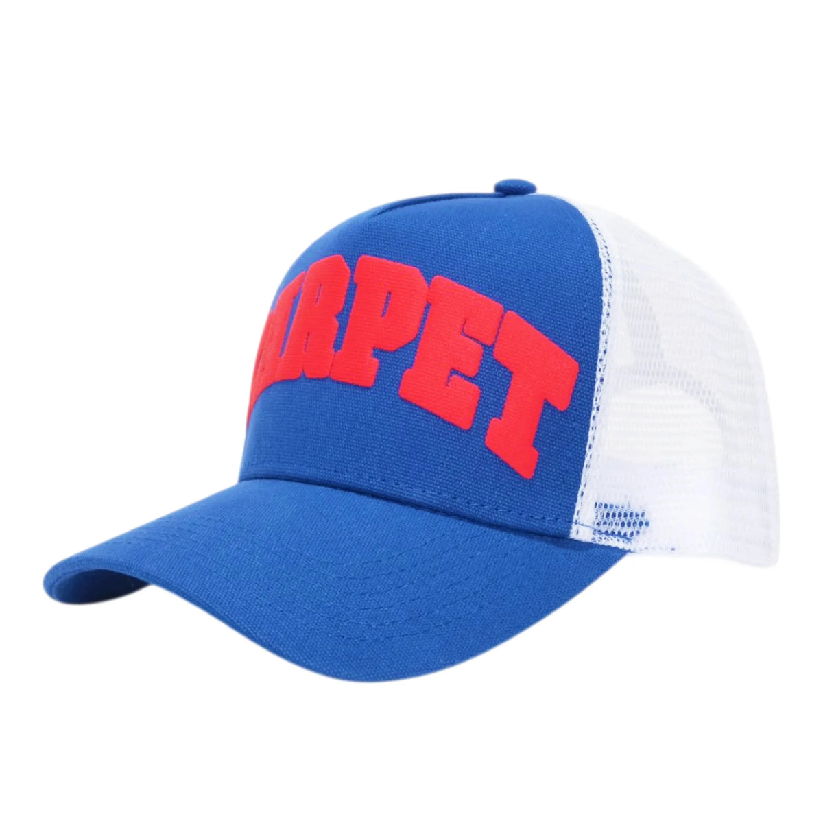 Carpet Co Varsity Trucker Hat Blue Hats Carpet Co 
