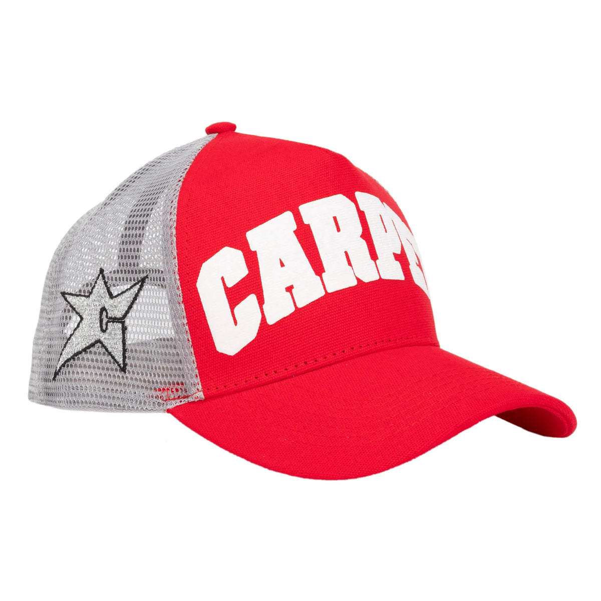 Carpet Co Varsity Trucker Hat Red Hats Carpet Co 