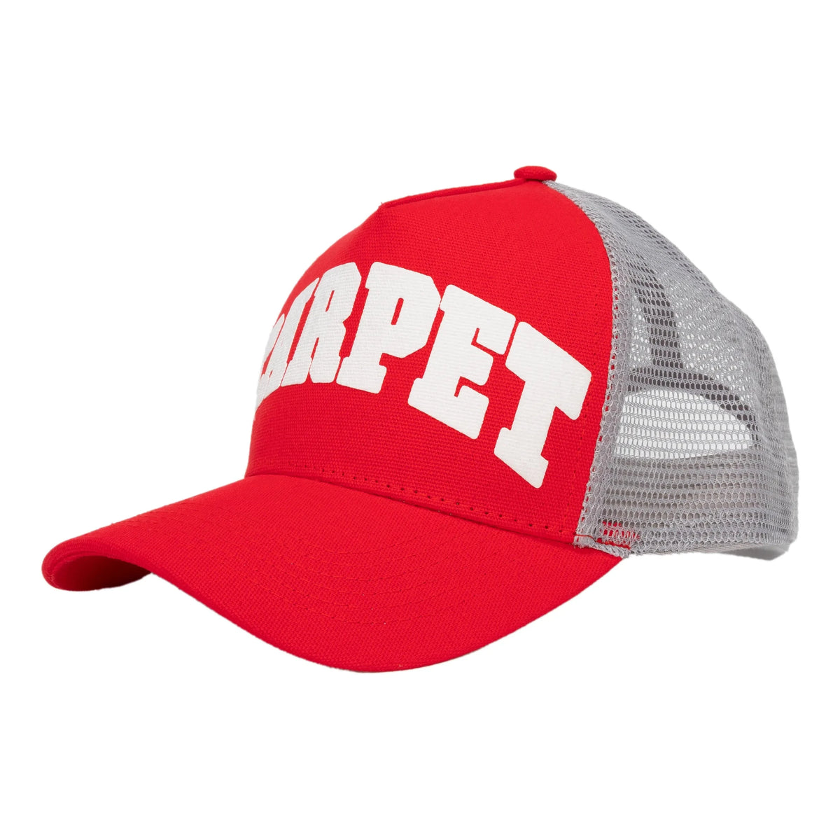 Carpet Co Varsity Trucker Hat Red Hats Carpet Co 