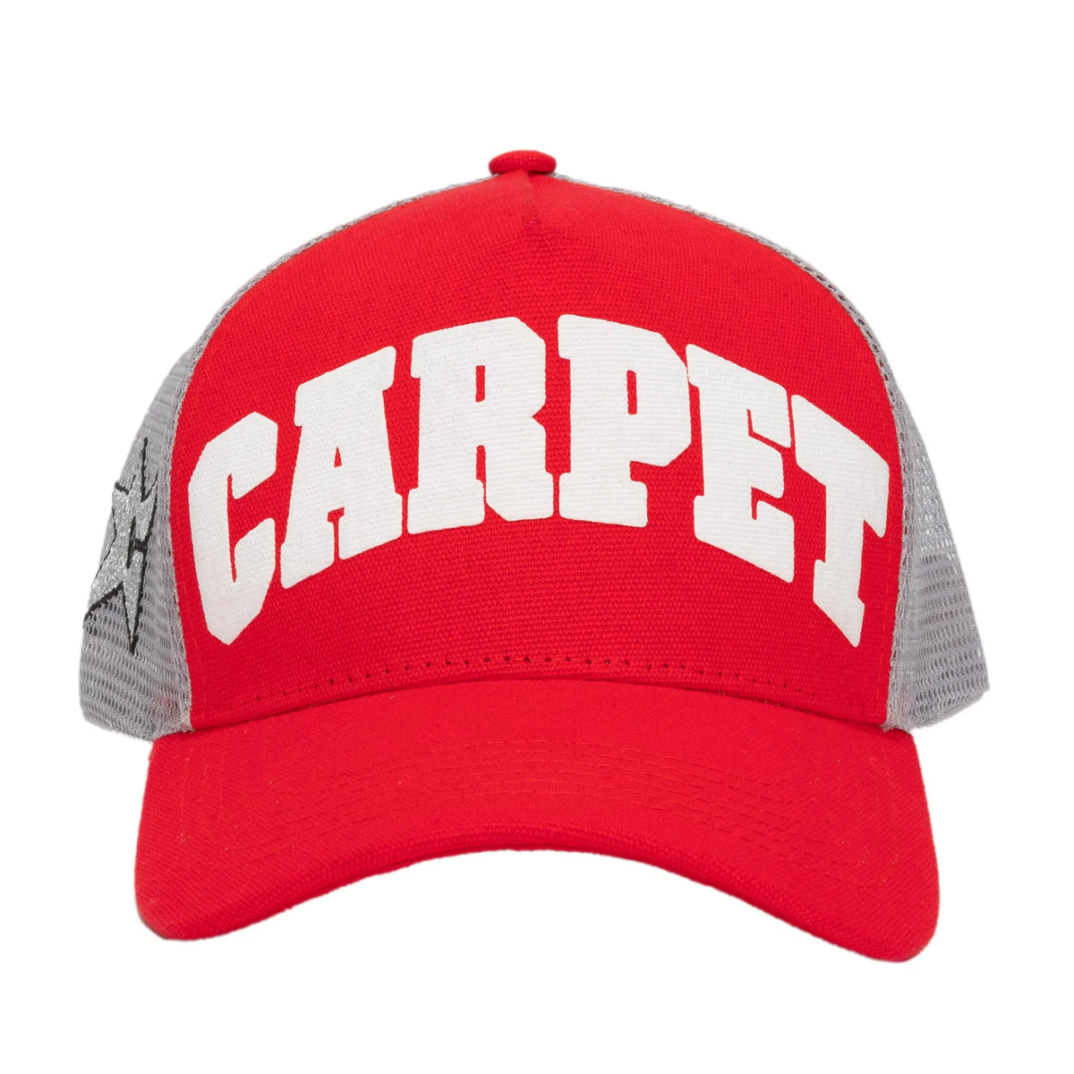 Carpet Co Varsity Trucker Hat Red Hats Carpet Co 