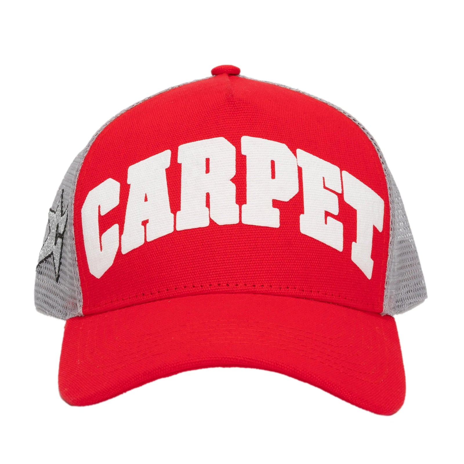 Carpet Co Varsity Trucker Hat Red Hats Carpet Co 