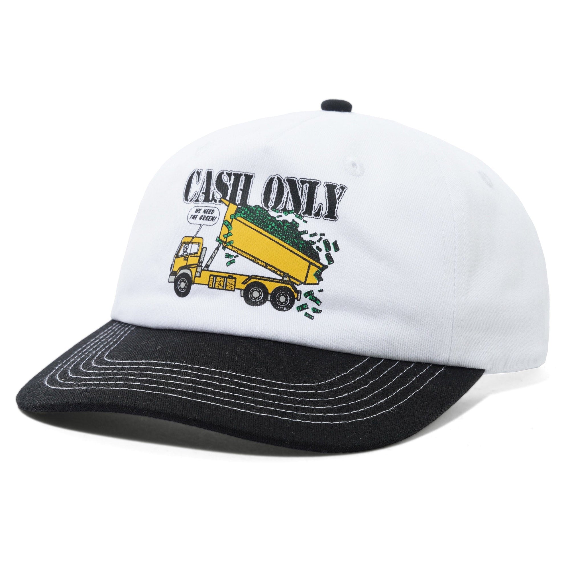 Cash Only Removal 5 Panel Cap White hats Cash Only 