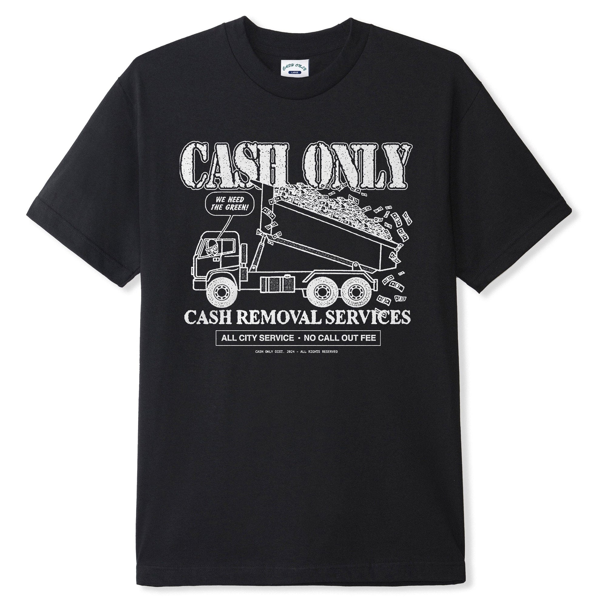 Cash Only Removal Tee Black Tees Cash Only 