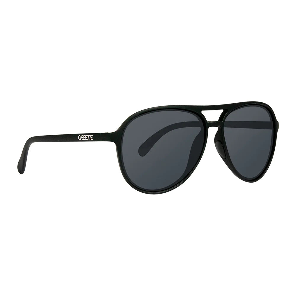 Cassette Optics Apollo Sunglasses Matte Black/Polarized Smoke Lens Sunglasses Cassette Optics 
