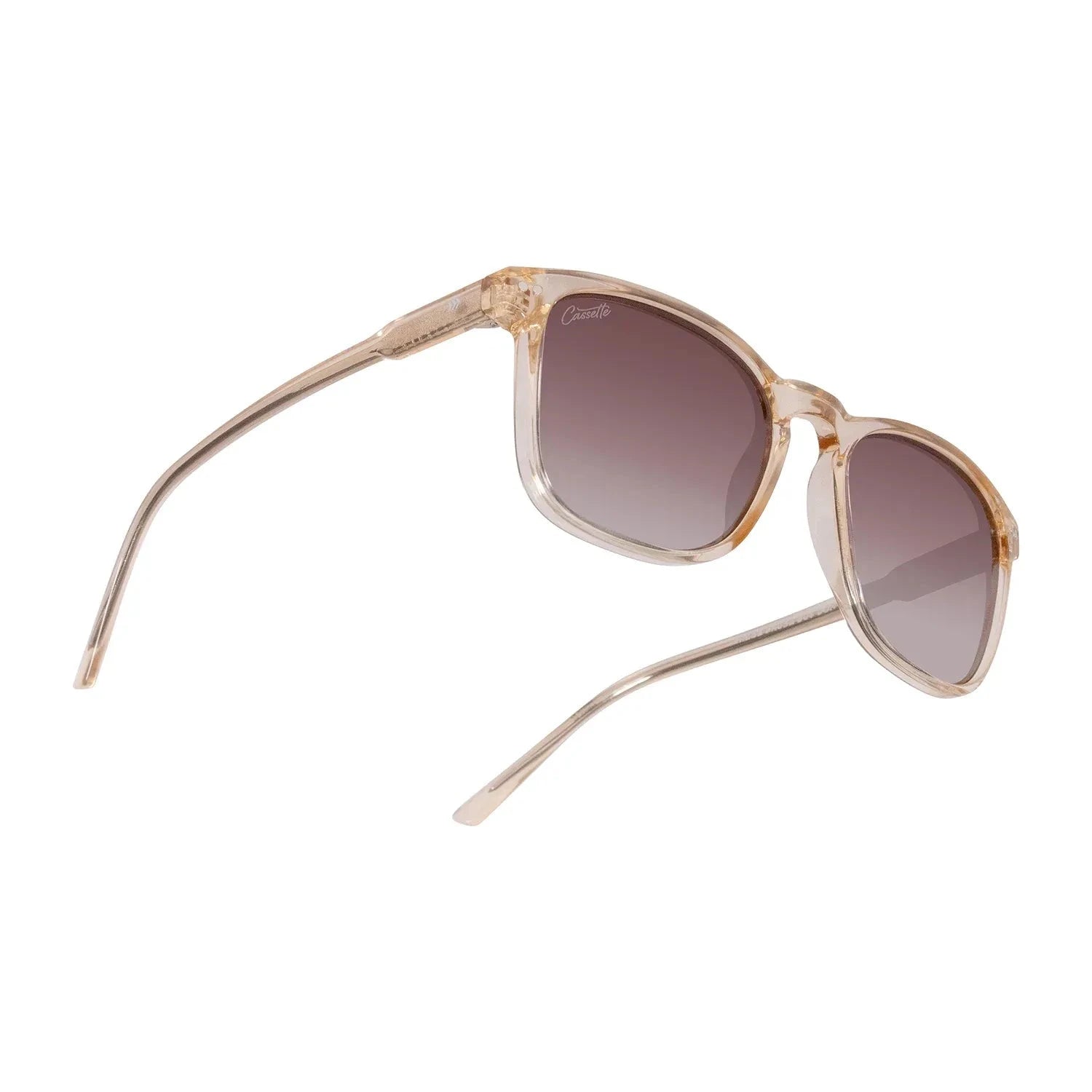Cassette Playlist Sunglasses Champagne/Polarized Gradient Tea Lens Sunglasses Cassette Optics 