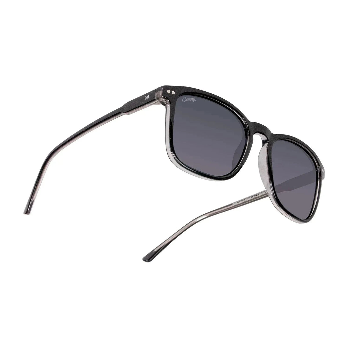 Cassette Playlist Sunglasses Eclipse Black/Polarized Smoke Lens Sunglasses Cassette Optics 