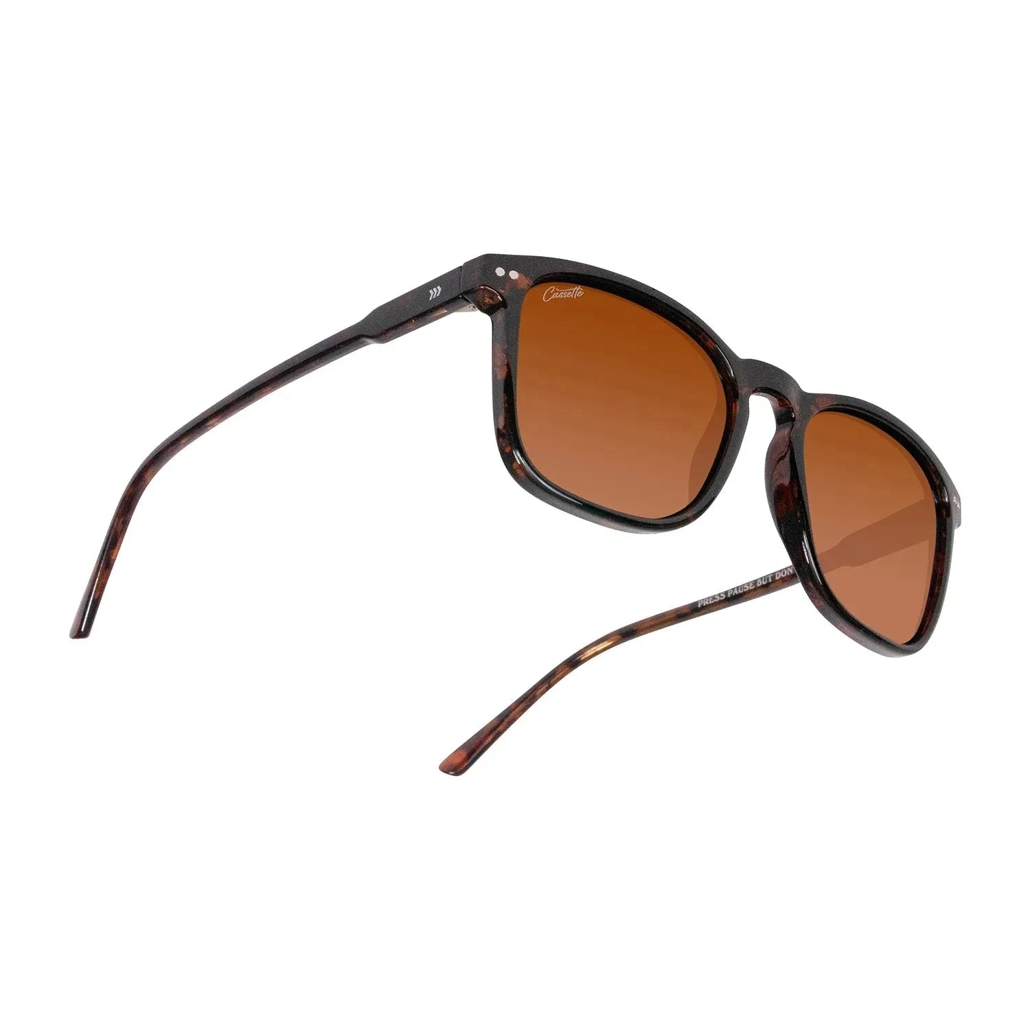 Cassette Playlist Sunglasses Splatter Tortoise/Polarized Brown Lens Sunglasses Cassette Optics 