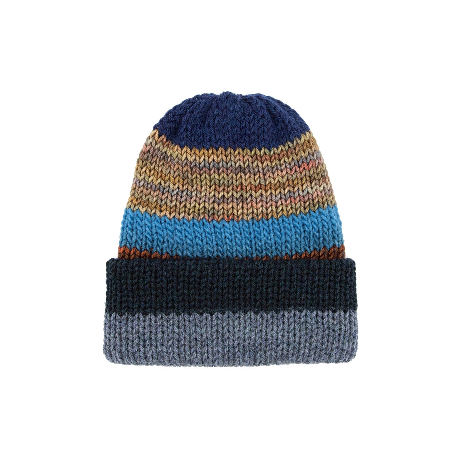 Chimney LTD Short Stack Beanie Blocks Mukticolor Blues beanies Chimney LTD 