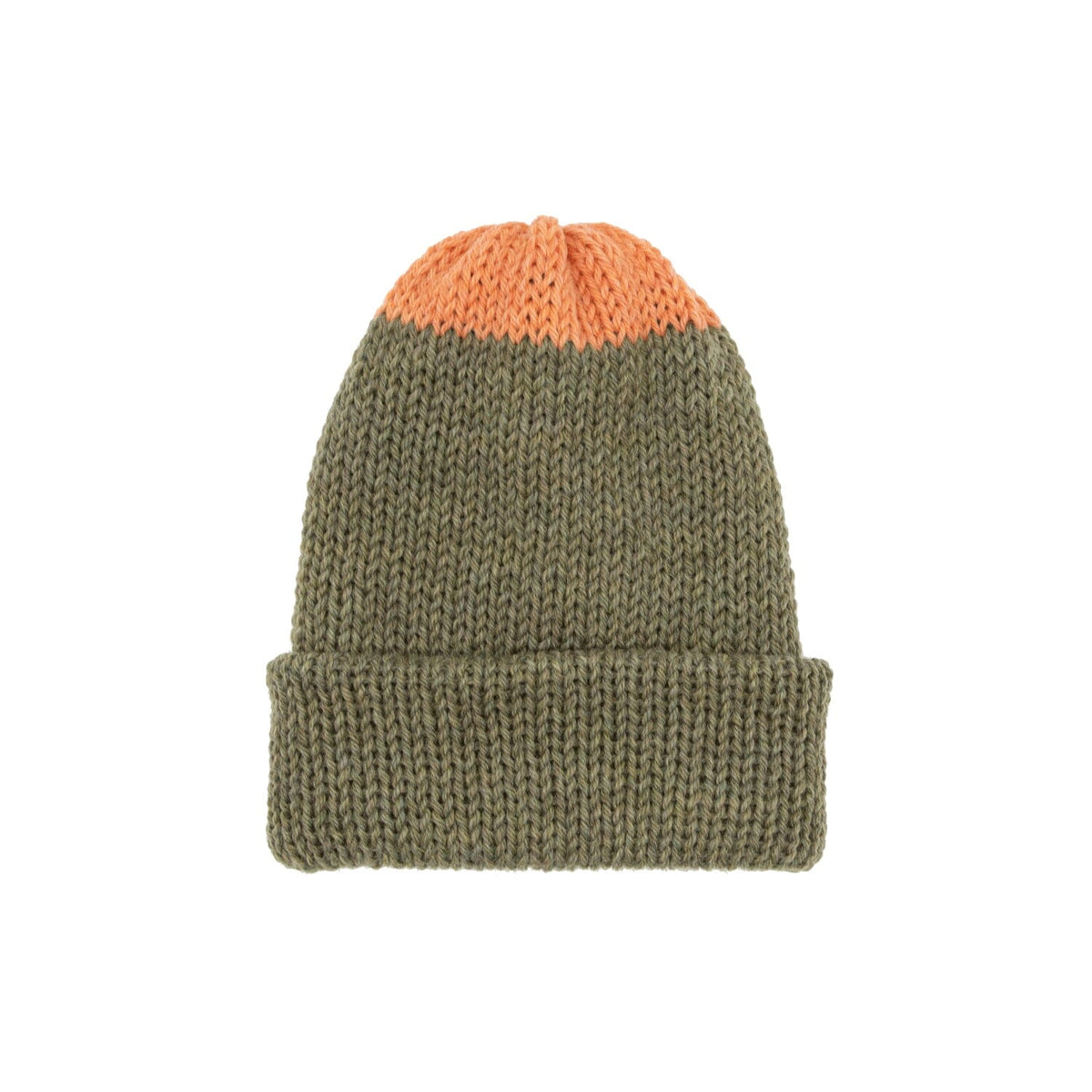 Chimney LTD Short Stack Beanie Olive Green Electric Apricot beanies Chimney LTD 