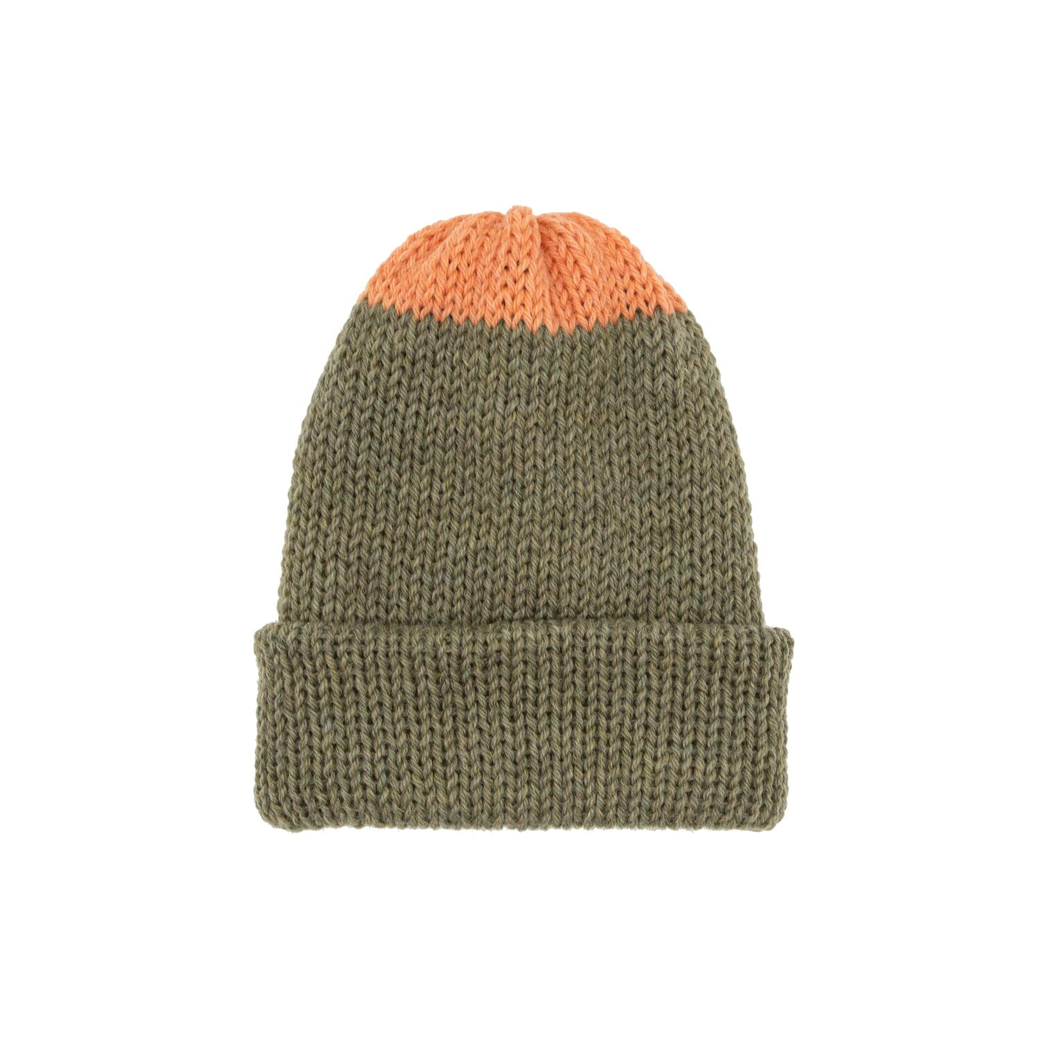 Chimney LTD Short Stack Beanie Olive Green Electric Apricot beanies Chimney LTD 
