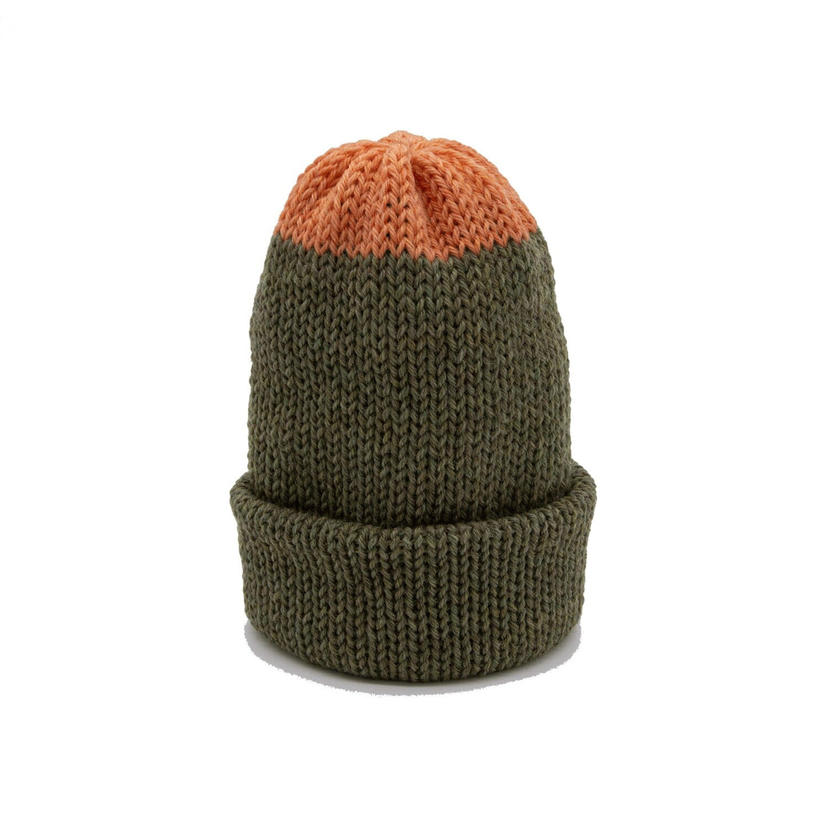 Chimney LTD Short Stack Beanie Olive Green Electric Apricot beanies Chimney LTD 
