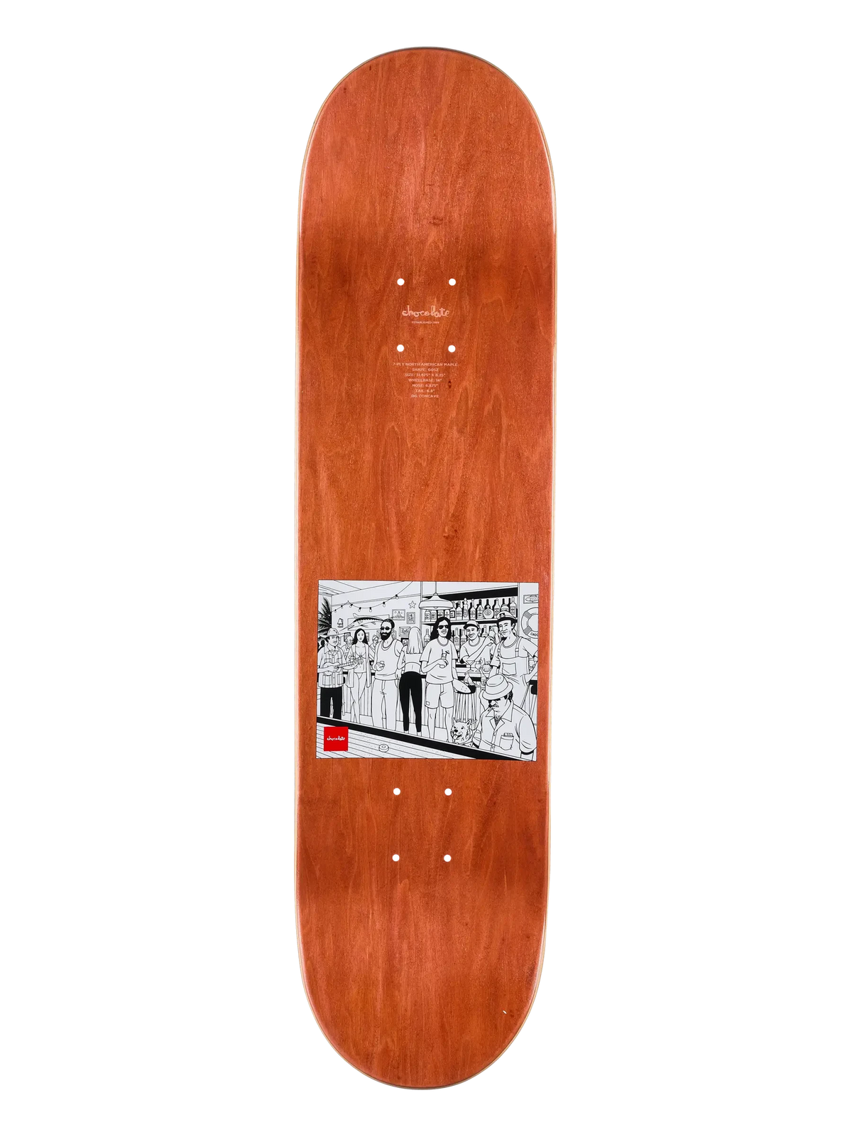 Chocolate Trahan Bar Series III Deck 8.25 decks Chocolate 