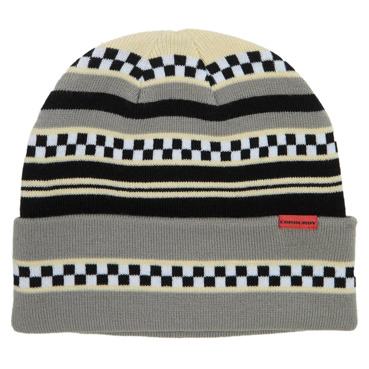 Corduroy 2025 Checkstripe Beanie Stone Grey beanies Corduroy 