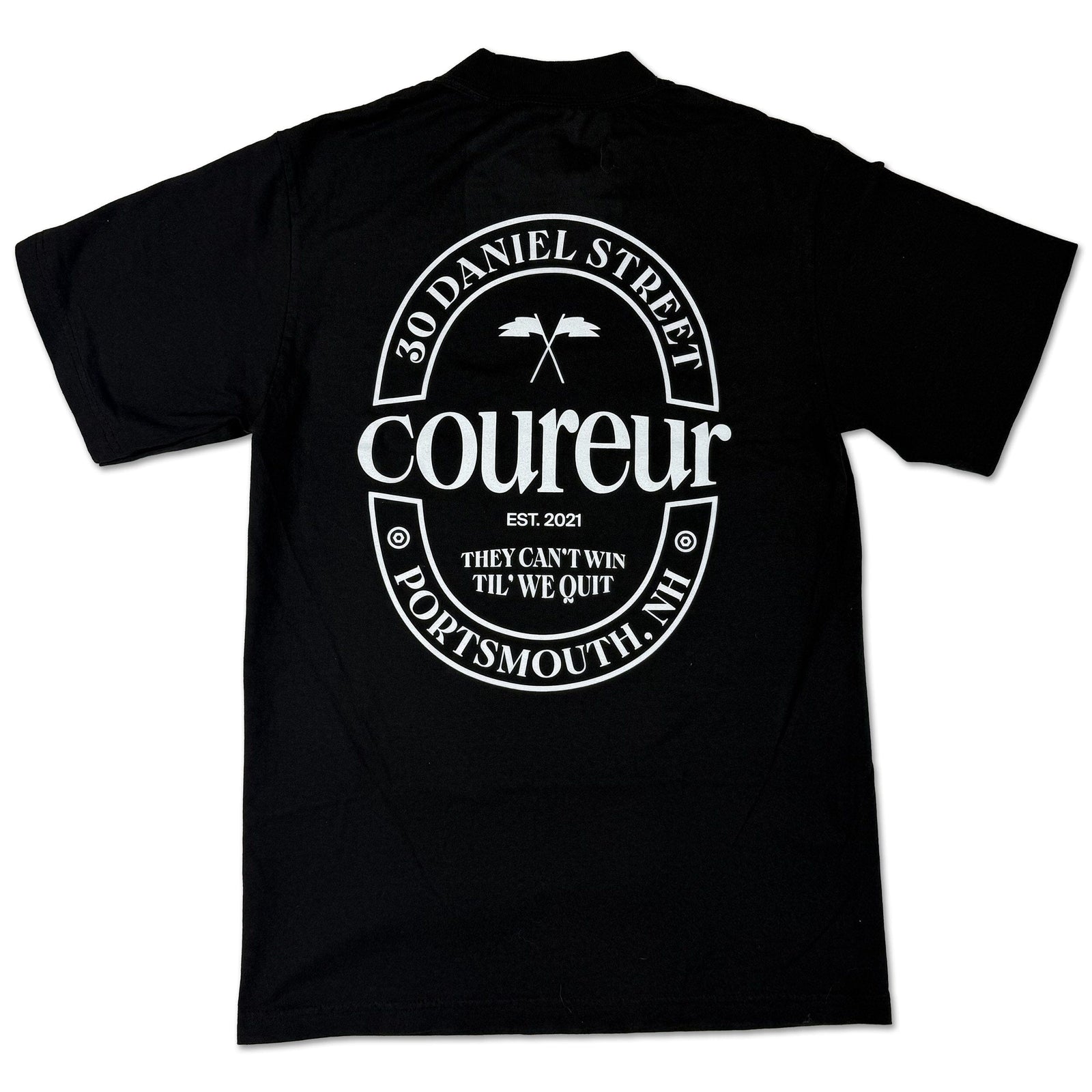 Coureur Goods 23 Crest Garment Dyed Tee Black Tees Coureur Goods 