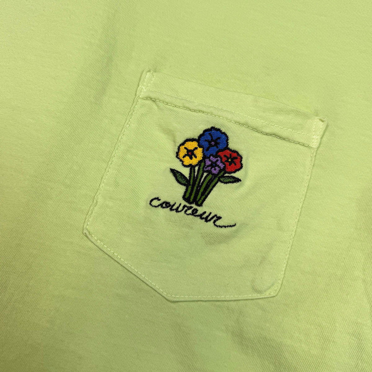 Coureur Goods Bouquet Pocket Tee Celadon tees Coureur Goods 