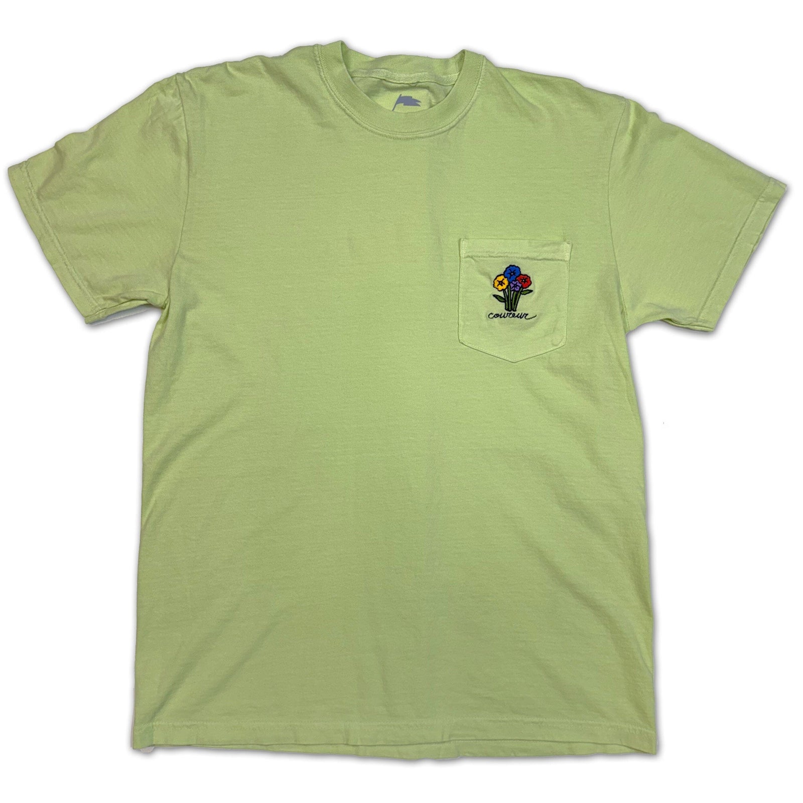 Coureur Goods Bouquet Pocket Tee Celadon tees Coureur Goods 
