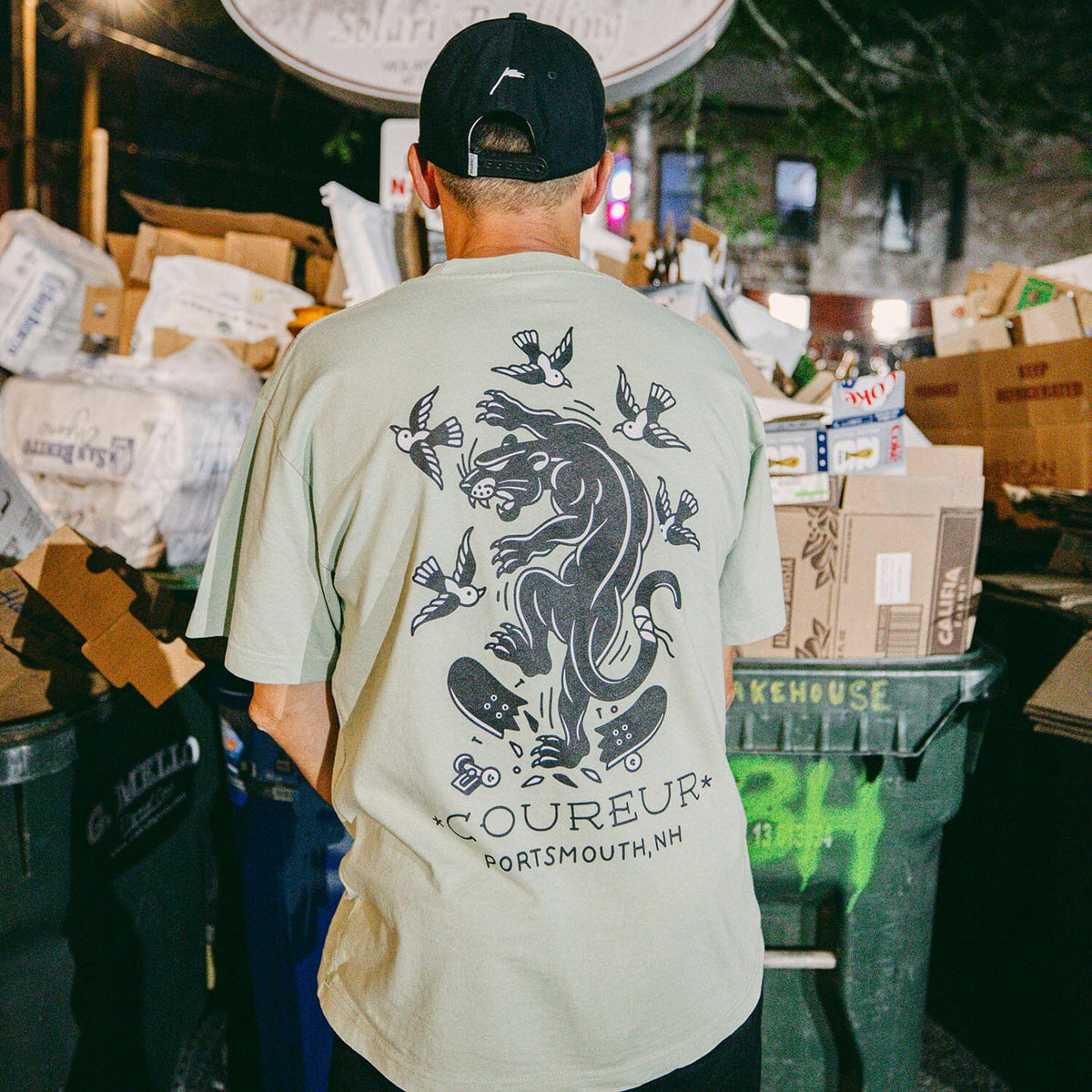 Coureur Goods Flash Panther Tee Sage tees Coureur Goods 