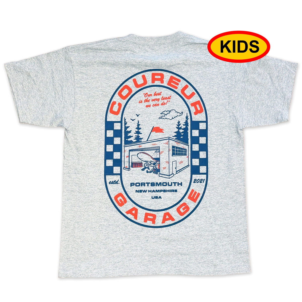 Coureur Goods Mechanic Youth Tee Sport Grey tees Coureur Goods 