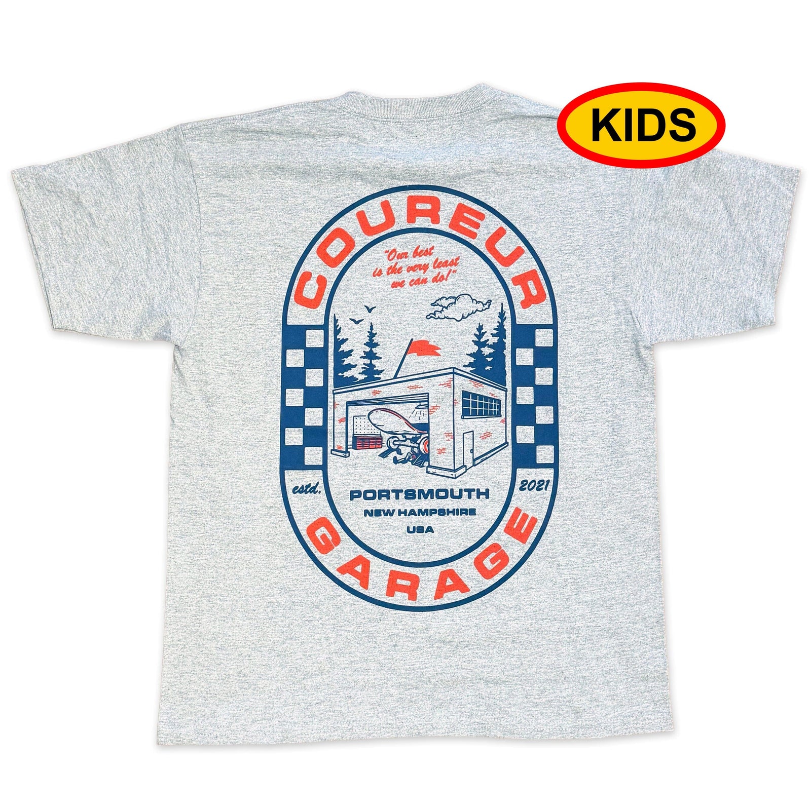 Coureur Goods Mechanic Youth Tee Sport Grey tees Coureur Goods 