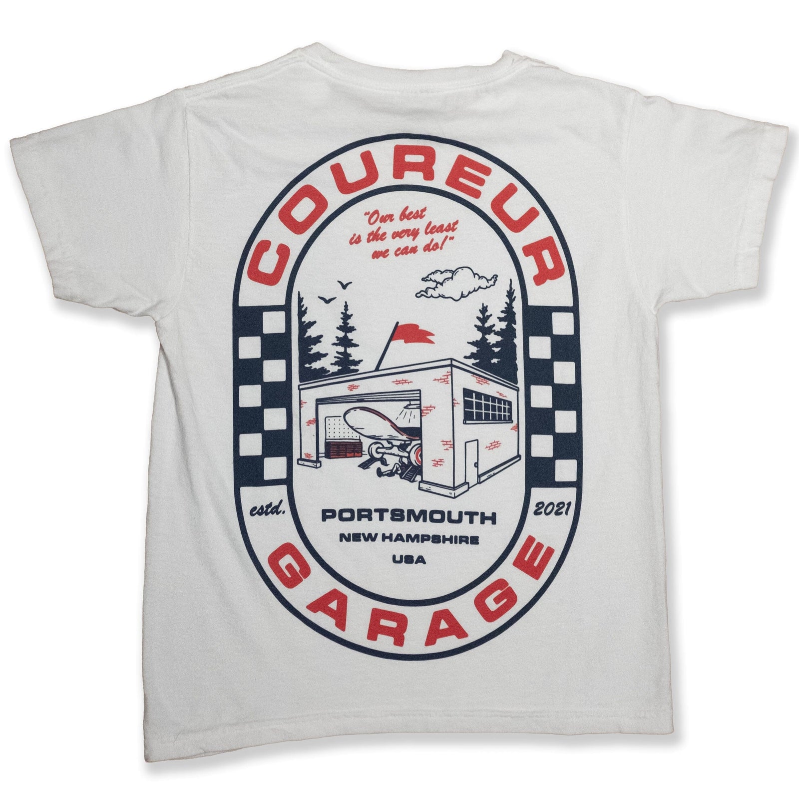 Coureur Goods Mechanic YOUTH Tee White tees Coureur Goods 