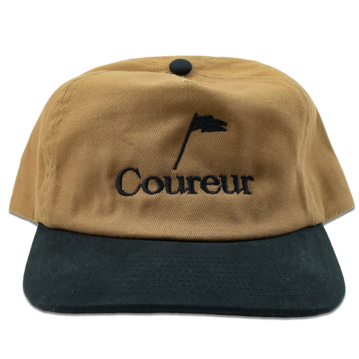 Coureur Goods Pennant 6 Panel Cap Dune/Black hats Coureur Goods 