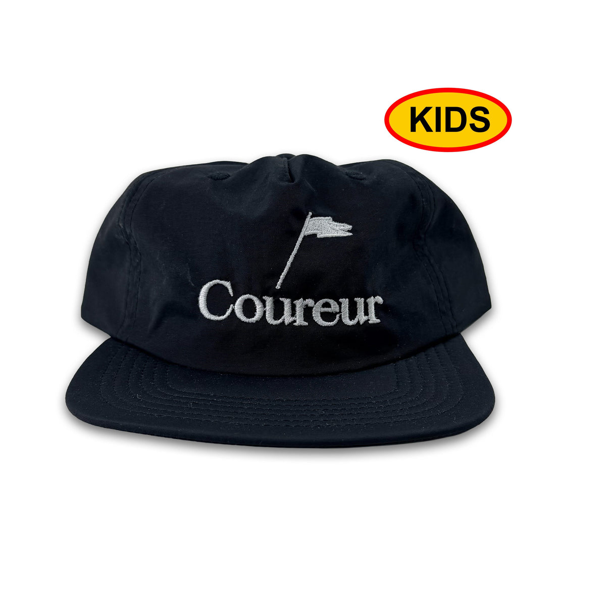 Coureur Goods Pennant Kids Surf Cap Black hats Coureur Goods 