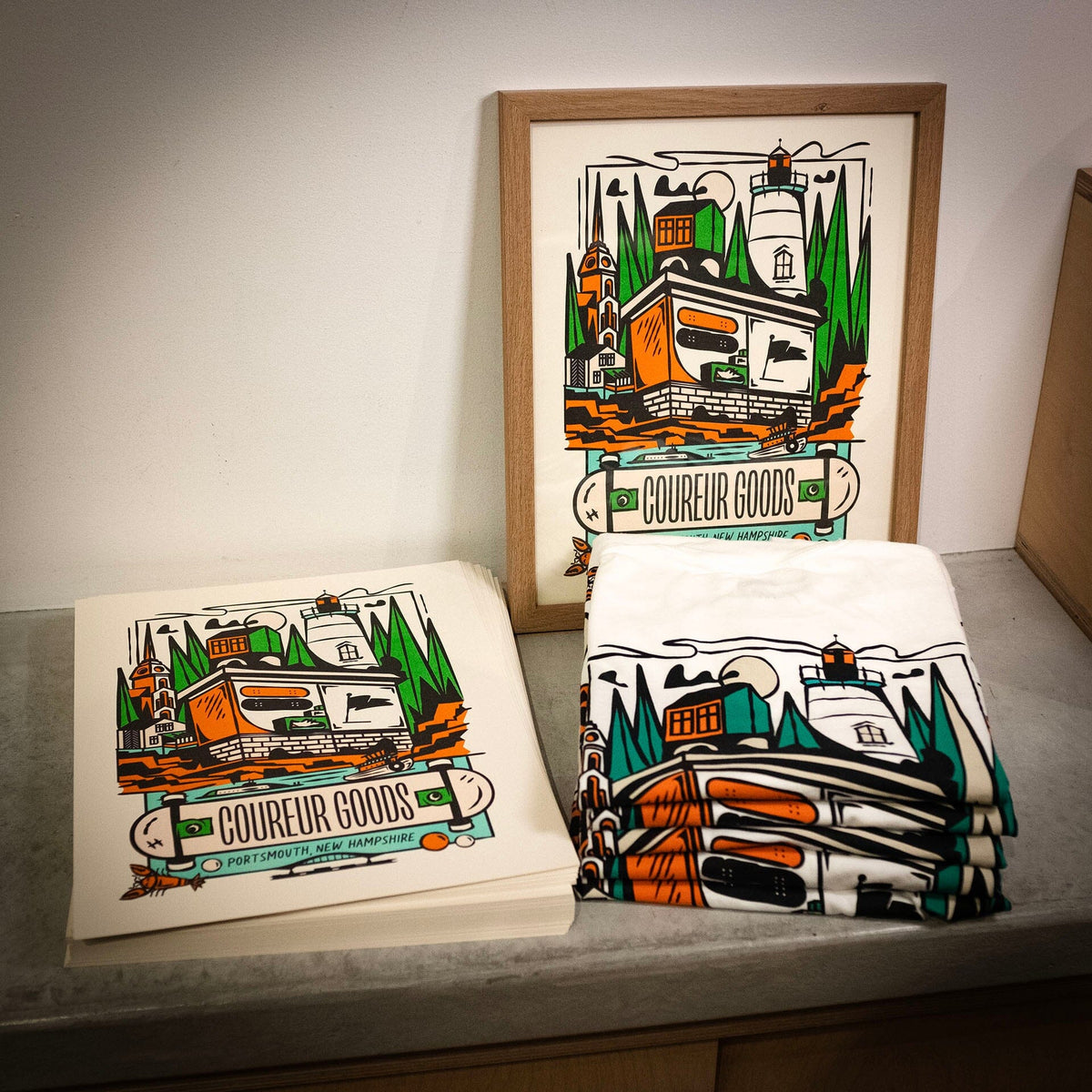 Coureur Goods &quot;Postcard&quot; Riso Art Print 11x14 accessories Coureur Goods 