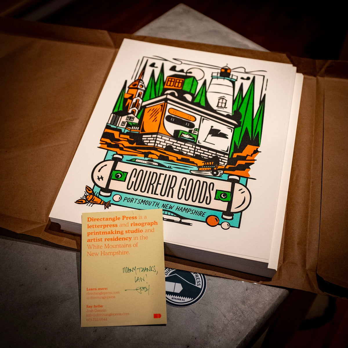 Coureur Goods &quot;Postcard&quot; Riso Art Print 11x14 accessories Coureur Goods 