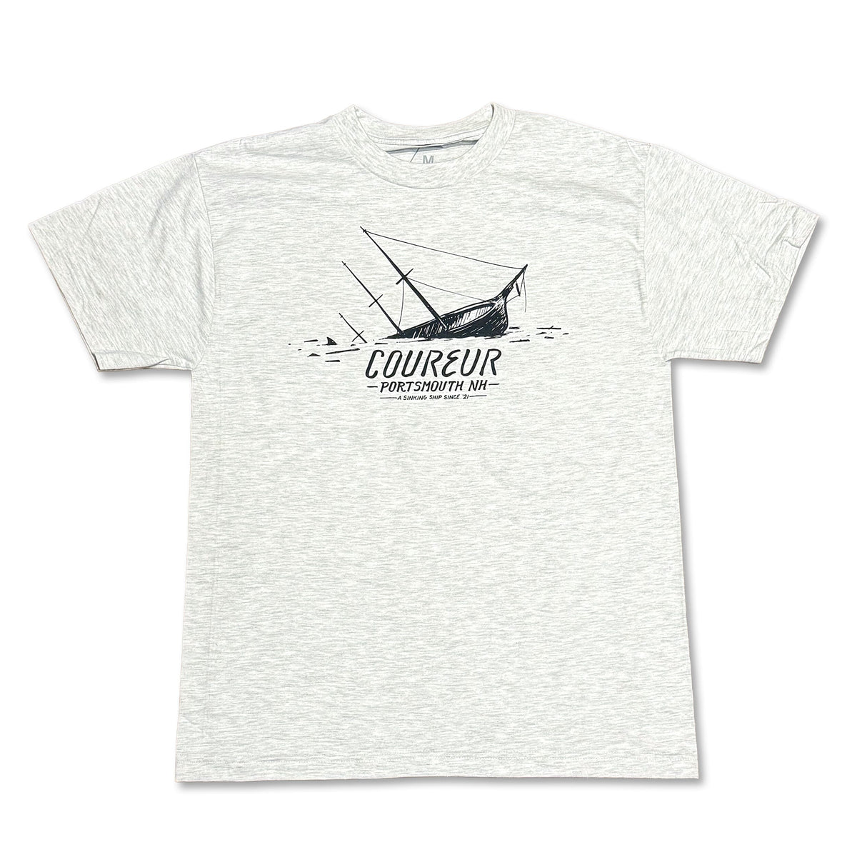 Coureur Goods Todd Francis Shipwrecked Tee Heather Grey tees Coureur Goods 
