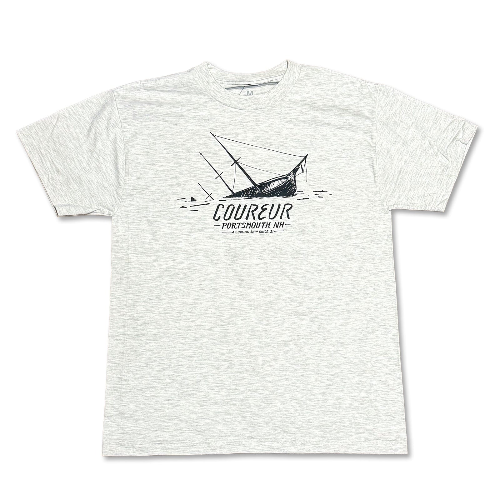 Coureur Goods Todd Francis Shipwrecked Tee Heather Grey tees Coureur Goods 