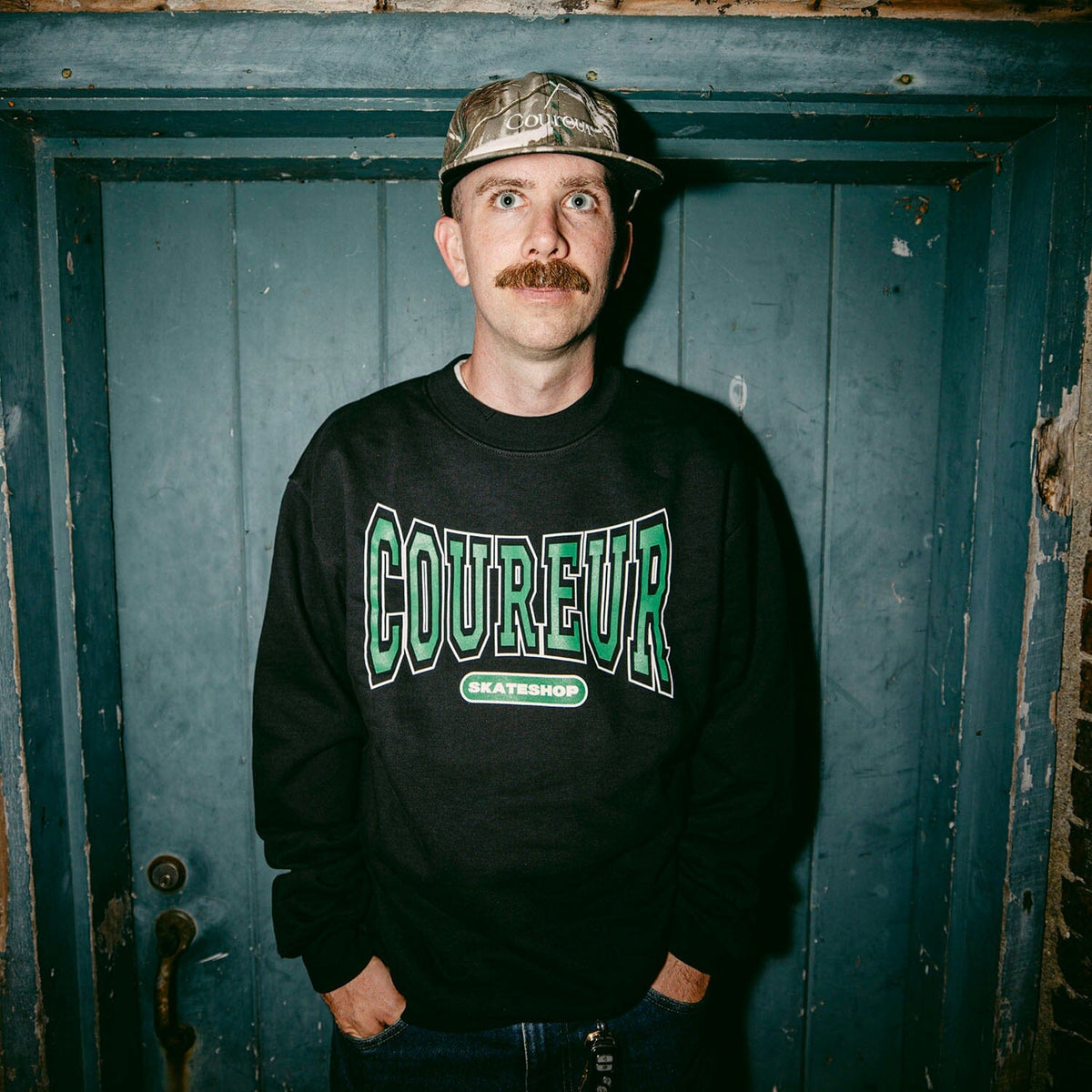 Coureur Goods University Crewneck Jet Black crewnecks Coureur Goods 