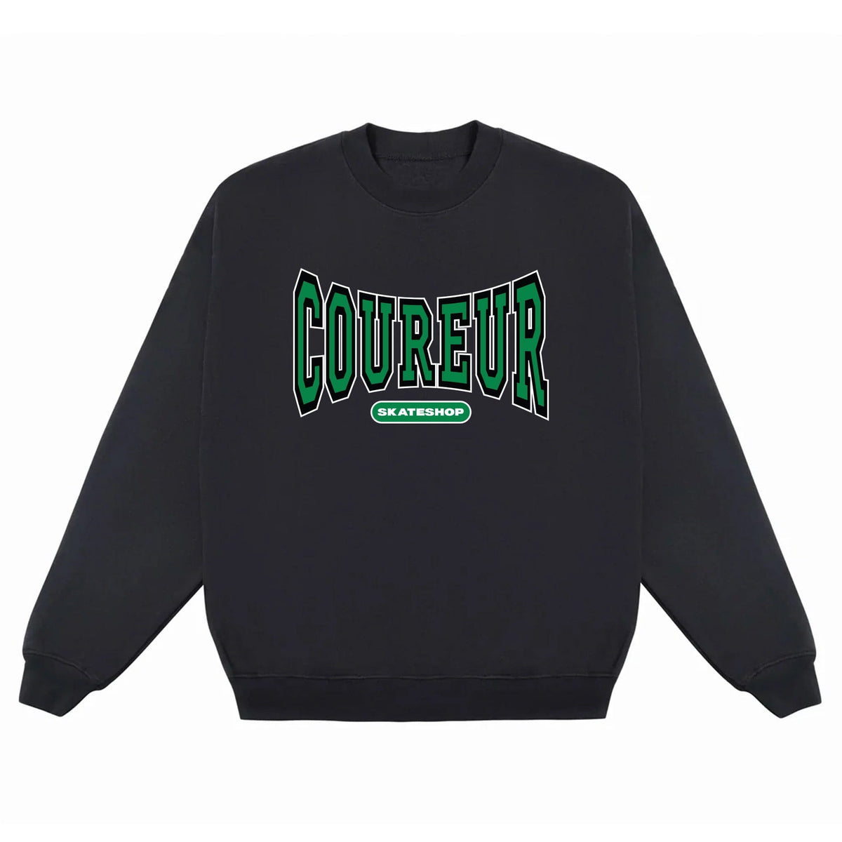 Coureur Goods University Crewneck Jet Black crewnecks Coureur Goods 