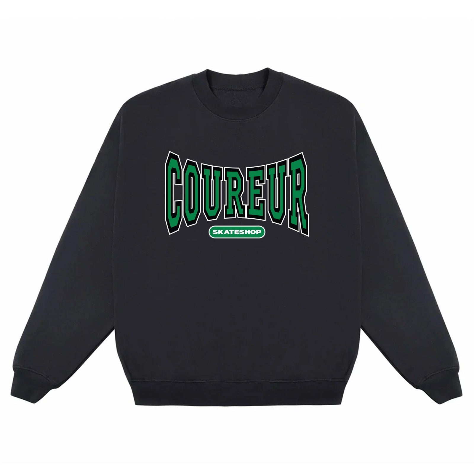 Coureur Goods University Crewneck Jet Black crewnecks Coureur Goods 
